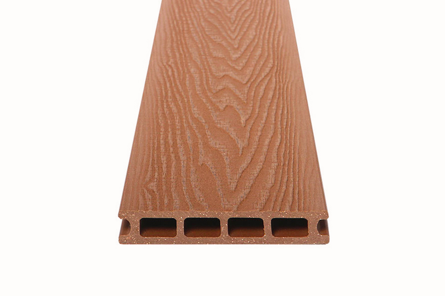 Savadeck Natur 5 Terracotta WPC deska – čelni prikaz votlega kompozitnega profila
